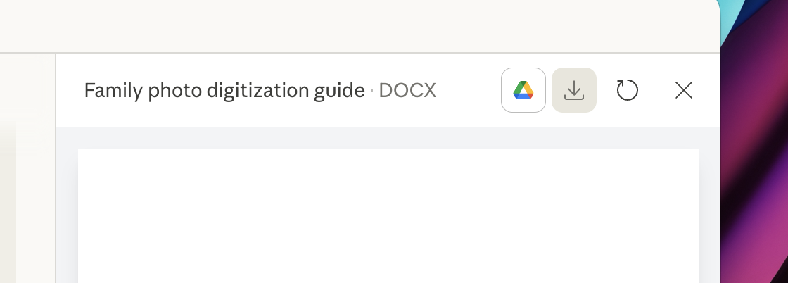 Download and Google Drive buttons