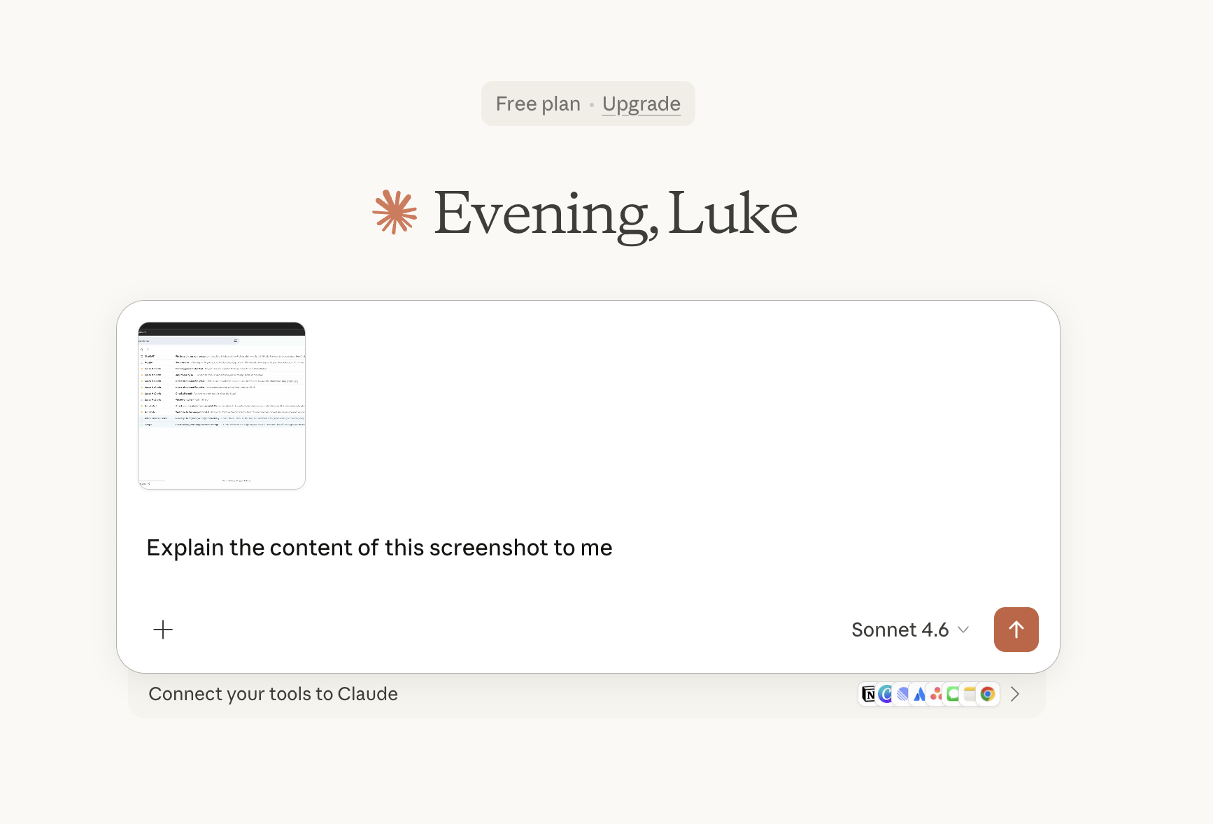 Screenshot attached to prompt